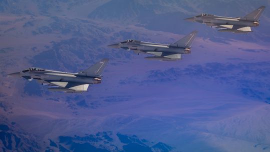 Royal Air Force Typhoon aircraft have arrived in Saudi Arabia to take part in Spears of Victory 24 (Picture: Royal Air Force).