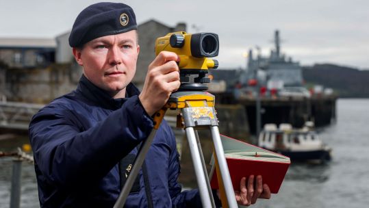 The Royal Navy's Hydrographers team prepare for British Science Week (Picture: Royal Navy).
