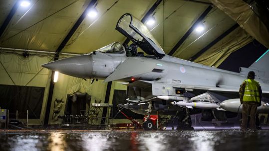 RAF Typhoons were used in the strikesTyphoon