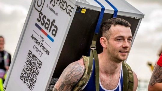 Sam Hammond is a Royal Marine who has now become a Guinness World Record holder (Picture: Gareth Unwin).