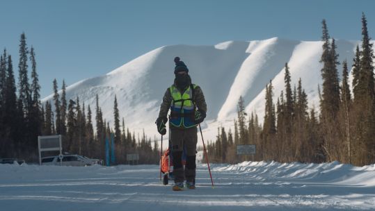 Mercian Regiment Reservist, Second Lieutenant Charlie Hubbard took on the Arctic 663 250-mile challenge in two days.