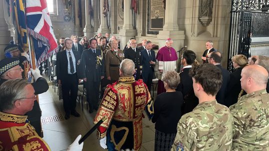 service to mark the 95th anniversary of the Scottish National War Memorial edinburgh credit bfbs.jpg