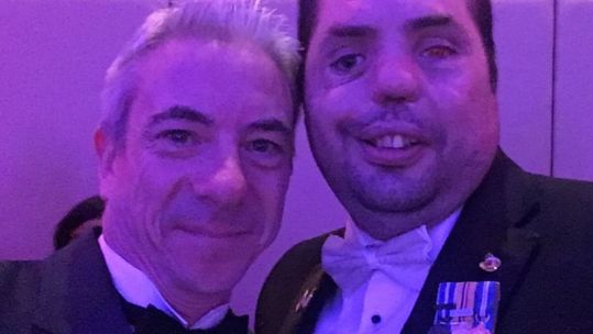 Simon Brown with David Wells at the Soldiering On Awards 2018