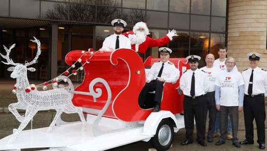 Farther Christmas sleigh 