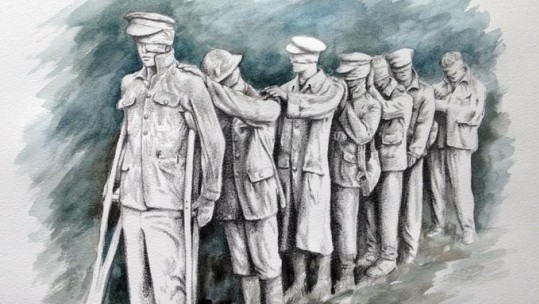 Artist’s impression of the monument (Johanna Domke-Guyot/Blind Veterans UK/PA)