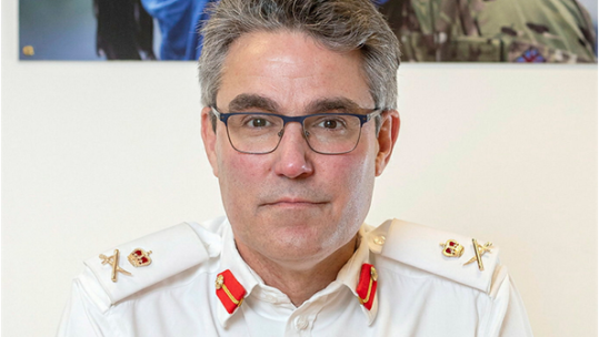 Portrait of The Chief of Defence People Lieutenant General James Swift in the Ministry of Defence Head Office building in Whitehall, London151222creditMOD.jpg	