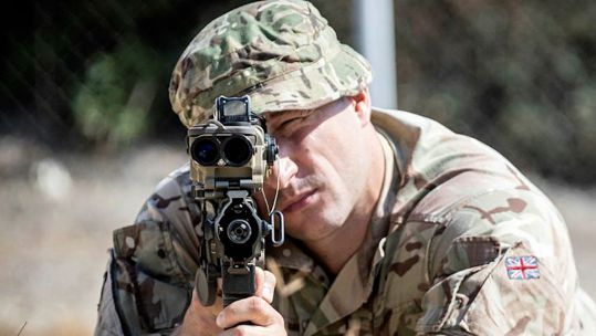 The TALON system will turn conventional rifle sights into a thermal sight, which can track targets up to one kilometre away (Picture: MOD)