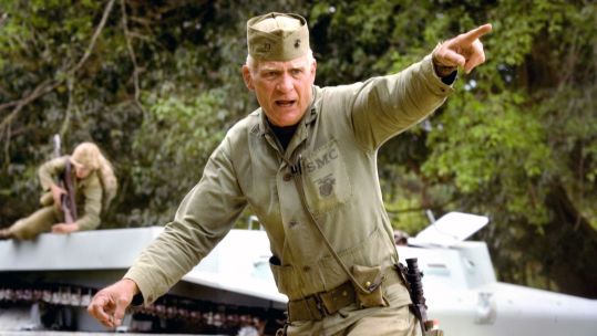 TV and film military advisor retired USMC Captain Dale Dye in uniform CREDIT Captain Dale Dye