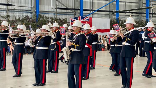 Twelve graduates receive their wings at Royal Naval Air Station (RNAS) Yeovilton.