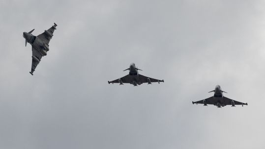 typhoons at Mihail Kogqlniceanu Air Base in Romania for Operation BILOXI