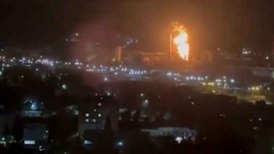 Ukrainian drone strikes are targeting Russian power stations in retaliation for previous bombings of civilian energy infrastructure (Picture: Russian Social Media).