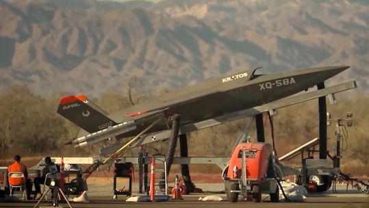 The XQ-58A Valkyrie aircraft has been developed by Kratos Unmanned Aerial Systems (Picture: US Department of Defence)