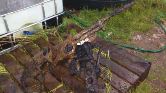 Vickers K GO .303" machine gun Shortly After Being Recovered From Underwater Credit Flt Lt (Retd) Rik Saldanha MBE