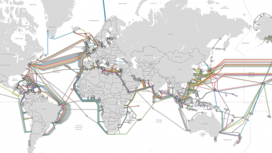 Underwater Submarine Cables.