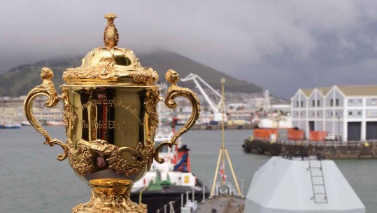 Royal Navy Sail Rugby World Cup Into Cape Town