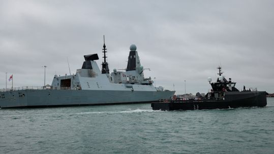 The Royal Navy's new XV Patrick Blackett had its first outing on the waters (Picture: Royal Navy).