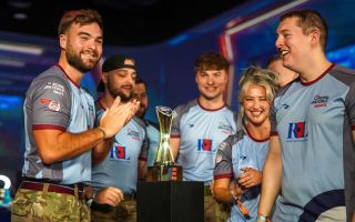 The RAF esports team celebrate their victory in Code Bowl 2025 (Picture: RAF Esports X)