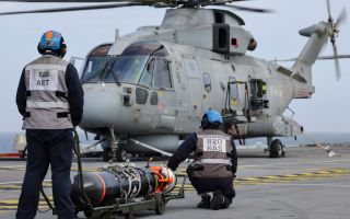 The Merlin Mk2 is capable of carrying up to four Sting Ray torpedoes - its primary anti-submarine weapon