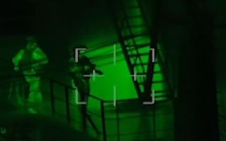 Captured footage shows French commandos onboard the Russian oil tanker Tagor (Picture: Emmanuel Macron on X)