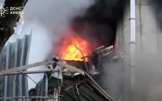 The Russian strategy is not about one weapon breaking through – it is forcing Ukraine to fire everything it has, all at once (Picture: State Emergency Services of Ukraine)