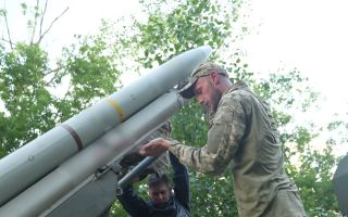 The ground-launched Raven system mixes the wing pylons from a jet with air-to-air missiles - all mounted on a Supacat truck (Picture: BFBS)