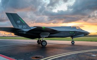 Mark Rutte explained how Italy was now spending €10bn more on defence - a point proven by this Italian air force F-35A based in Estonia