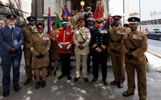 The parade commemorated the contribution made to the Armed Forces by personnel from the Caribbean, the Bahamas and Bermuda (Picture: MOD)