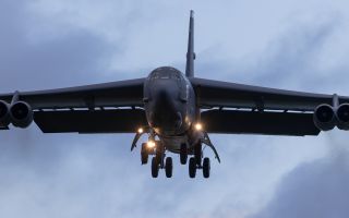 Thanks to the length of its main runway, RAF Fairford can handle the US Air Force's large bombers - the B-52, B-1 and B-2