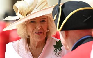 Queen Camilla at Chelsea Pensioners Founder's Day cred PA