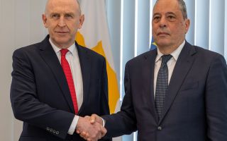 Defence Secretary John Healey meets Cypriot counterpart Vasilis Palmas in Nicosia