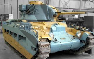 This Matilda II at Bovington is similar to the one Maj Gen Foote was commanding at the Battle of Gazala