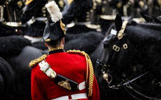 Thousands of spectators braved a wet and blustery morning on Horse Guards Parade as the Household Division and King's Troop Royal Horse Artillery completed the Colonel's Review (Picture: MOD)