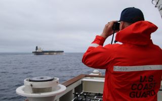 US Coast Guard looks out to the Marinera