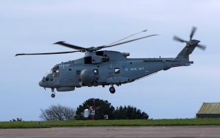 These aircraft were pictured with Crowsnest airborne surveillance and control hanging from its side