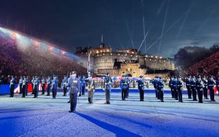 The RAF Band playing at the Royal Edinburgh Military Tattoo
