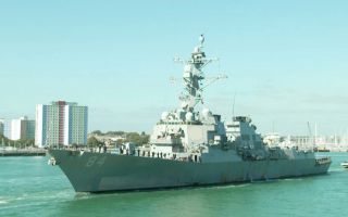 USS Bulkeley departed Portsmouth after a brief stopover after taking part in Nato's op Baltic Sentry