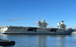 Her arrival marks the first visit of a Royal Navy aircraft carrier to Northern Ireland in several decades (Picture: BFBS)