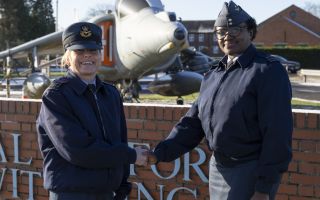 08012026 RAF Wittering hand over from Wing Commander Nikki Duncan (left) to Wing Commander Joan Ochuodho (right) as new station commander CREDIT RAF Wittering.jpg