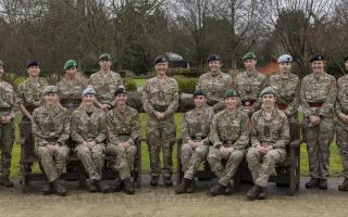 General Dame Sharon Nesmith pictured with some of the 18 servicewomen
