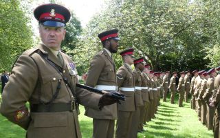 These infanteers from 2 R Yorks celebrated the regiment's anniversary in their home county, while 1 R Yorks did the same while on exercise in Germany (Picture: BFBS)