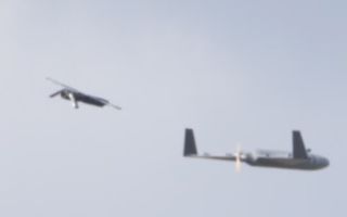 The Skyhammer counter-drone system takes out a Shahed-type drone during testing