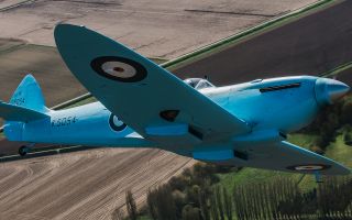 The Supermarine Spitfire TR9 has been painted in the scheme worn by the prototype in 1936