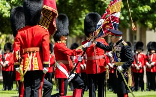 Each Colour must be personally touched by the monarch and receive a blessing before it can become part of the regiment (Picture: MOD)
