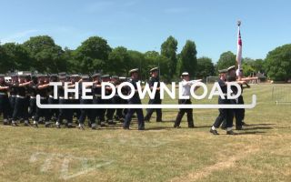Royal Marines musicians prepare for Beating Retreat ceremony Download TN (Picture: BFBS)