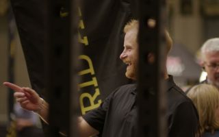 100726 Prince Harry looked at ease in the company of fellow veterans at an event marking one year until Birmingham Invictus Games CREDIT BFBS.jpg