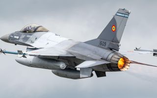 The Romanian air force operates the single-seat F-16AM fighter, as seen here, as well as the two seat BM trainer: (Picture: Alamy)