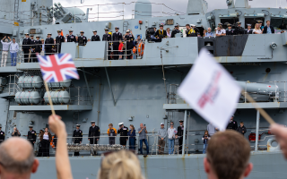 HMS Somerset’s homecoming in Plymouth