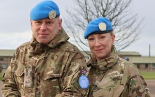 The couple have both undertaken operational tours separately throughout their military careers, but Op Tosca marks their first deployment together (Picture: BFBS)