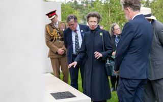 Princess ateends the unveiling of a new memorial to commemorate more than 400 WW1 caualties never formally identified (Picture: CWGC)
