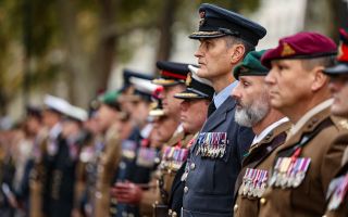 Many veterans were amongst them, wearing their medals, as well as representatives from all three services (Picture: MOD)